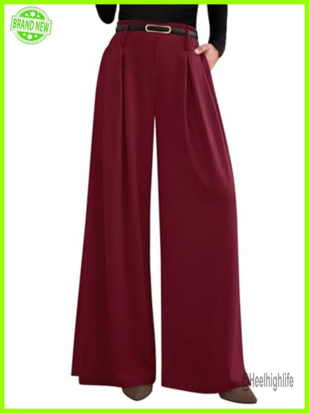 Women's Wide Leg Dress Pants High Waisted Business Casual Trousers